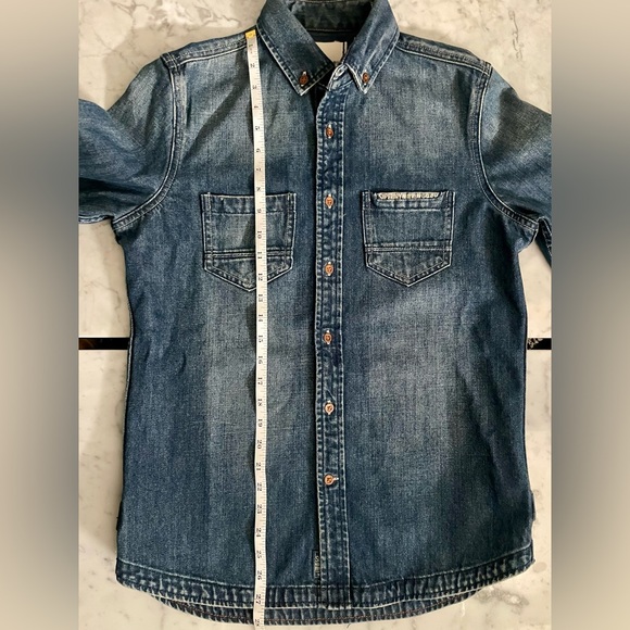 Superdry Blue Denim Shirt - Picture 7 of 8